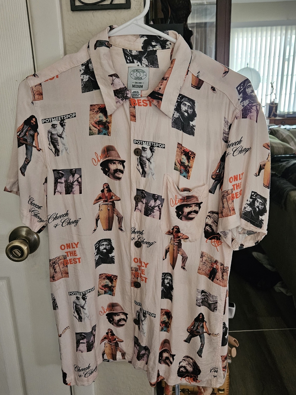 Pot Meets Pop x Cheech & Chong "Only The Best" All-Over Print Button Down Shirt
